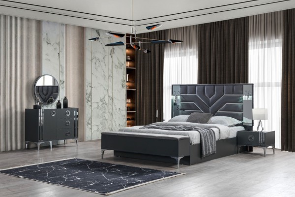 SAFİR ANTRASIT GREY BEDDING SETS